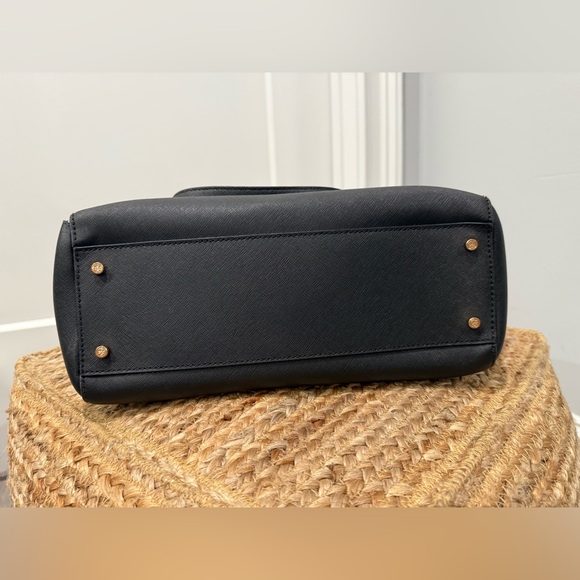 Tory Burch Emerson Top Zip Tote Black Crossbody Bag - Picture 10 of 15